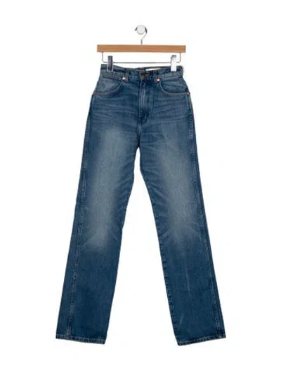 Pre-owned Cherry Los Angeles High-rise Wide Leg Jeans W/ Tags In Blue