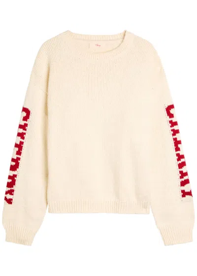 Cherry Los Angeles Logo Cotton-knit Jumper In White