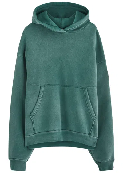 Cherry Los Angeles Logo Hooded Cotton Sweatshirt In Green