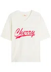 Cherry Los Angeles Logo-print Panelled Cotton T-shirt In White