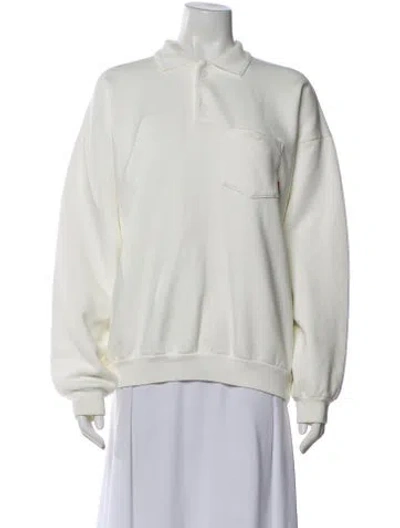 Pre-owned Cherry Los Angeles Long Sleeve Sweatshirt In White