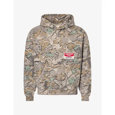 Cherry Los Angeles Mens Camo-print Relaxed-fit Cotton Hoody Mossy Oak Xl In Multi
