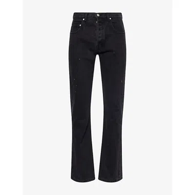 Cherry Los Angeles Mens Relaxed-fit Straight-leg Denim Jeans Vintage Black In Multi