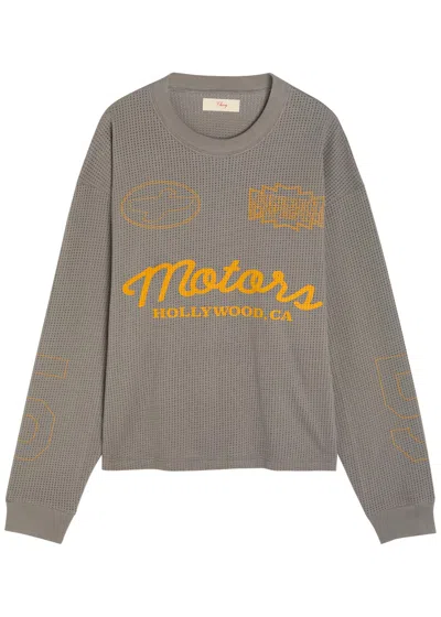 Cherry Los Angeles Mesh Motors Printed Cotton-mesh T-shirt In Brown