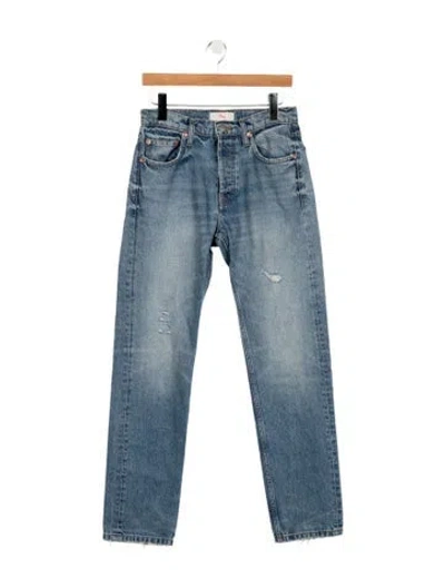 Pre-owned Cherry Los Angeles Mid-rise Straight Leg Jeans In Blue