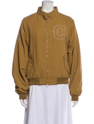Pre-owned Cherry Los Angeles Nylon Bomber Jacket W/ Tags In Brown