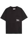 Cherry Los Angeles Offshore Printed Cotton T-shirt In Black
