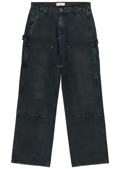 Cherry Los Angeles Panelled Wide-leg Jeans In Black