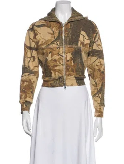 Pre-owned Cherry Los Angeles Printed Bomber Jacket In Brown