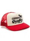 Cherry Los Angeles Quality Logo-print Woven Trucker Cap In Red