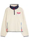 Cherry Los Angeles Racing Logo-appliquéd Half-zip Fleece In White