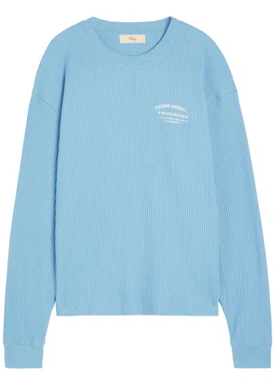 Cherry Los Angeles Ranchwear Printed Waffle T-shirt In Blue Light