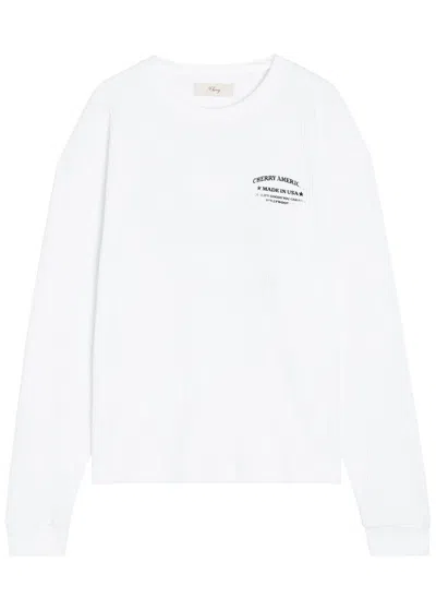Cherry Los Angeles Ranchwear Printed Waffle T-shirt In White