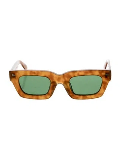 Pre-owned Cherry Los Angeles Square Tinted Sunglasses In Brown