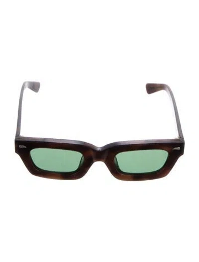 Pre-owned Cherry Los Angeles Square Tinted Sunglasses In Brown