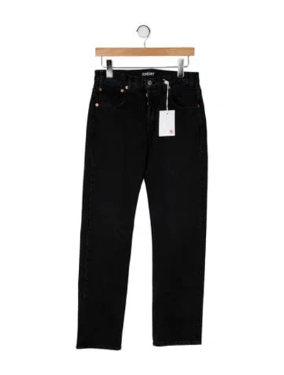 Pre-owned Cherry Los Angeles Straight-leg Jeans In Black