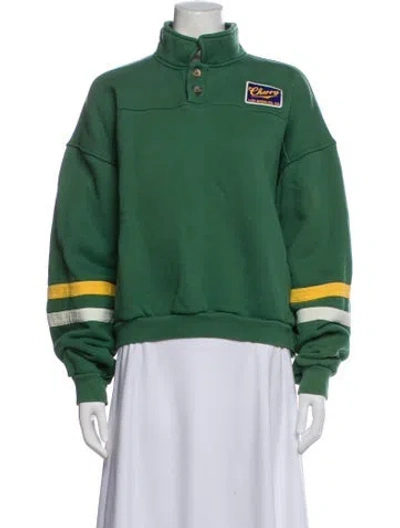 Pre-owned Cherry Los Angeles Striped Bomber Jacket In Green