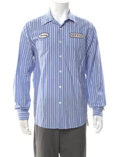 Pre-owned Cherry Los Angeles Striped Long Sleeve Shirt In Blue