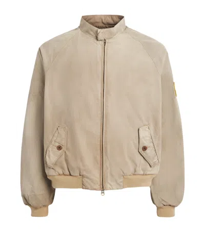 Cherry Los Angeles Sun-faded Championship Bomber Jacket In Neutral