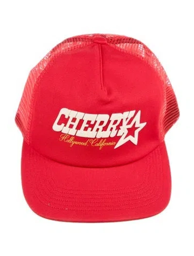 Pre-owned Cherry Los Angeles Trucker Hat W/tags W/tags In Red