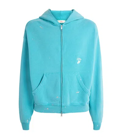 Cherry Los Angeles Western Athletic Zip-up Hoodie In Blue