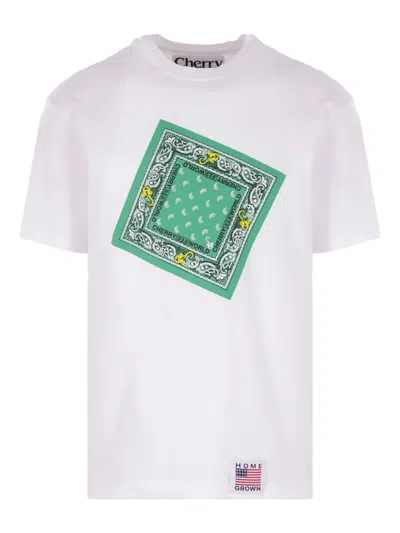 CHERRY WORLD BANDANA GRAPHIC-PRINT T-SHIRT