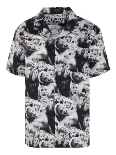 CHERRY WORLD GLENAPALOOZA PRINTED SHORT-SLEEVE SHIRT
