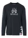 Cherry World Skeleton Long-sleeve T-shirt In Blue