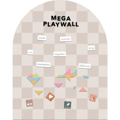 Cherrypick Mega Magic Playwall Arch Magnetic Wall Decal In Gray