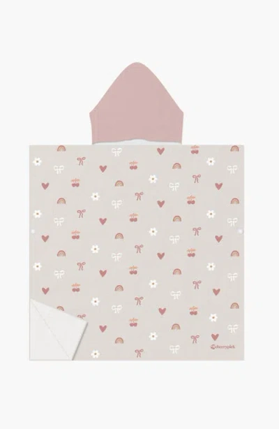 Cherrypick Quick Dry Hooded Beach Poncho Towel In Bows & Bloom