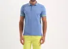 Cherv The Allow Stretch Piquet Polo In Blue In Blue