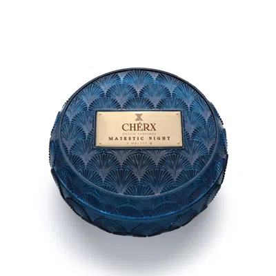 Chérx Blue Majestic Night Glass Bowl Candle