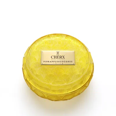 Chérx Yellow / Orange Pineapple & Coconut Glass Bowl Candle
