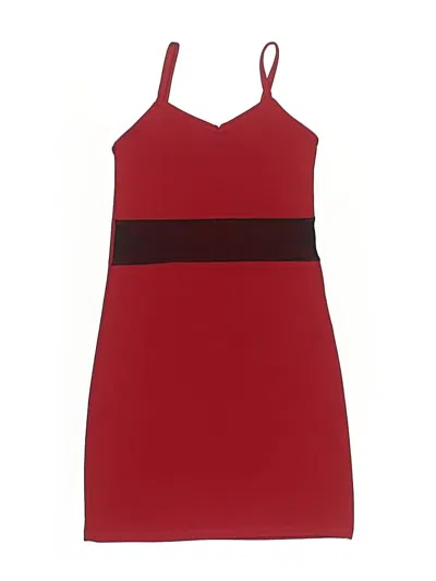 Pre-owned Cheryl Creations Kids' Dress In Burgundy