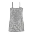 Cheryl Creations Girls Youth Cammie Sequin Dress In Silver In Silver