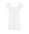 Cheryl Creations Junior's Amelia Ruched Dress In White In White