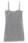 Cheryl Creations Kids Kids' Metallic Sequin Party Dress In Silver