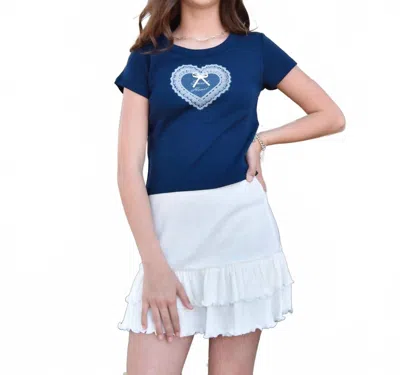 Cheryl Creations Kids' Kiki Pointelle Skirt In White In Multi