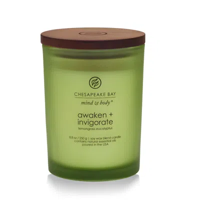 Chesapeake Bay Candle Awaken + Invigorate (lemongrass Eucalyptus)  Medium Jar, 8.8 oz