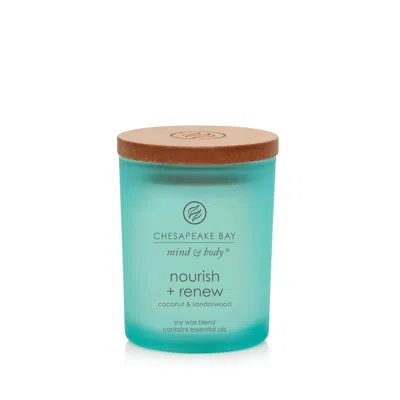 Chesapeake Bay Candle Nourish + Renew (coconut And Sandalwood)  Mind & Body Small Jar, 3.7 oz