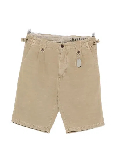 Chesapeake's Buckle-detail Logo-tag Shorts In Neutral