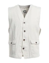 Chesapeake's Man Tailored Vest Ivory Size M Cotton, Elastane In White