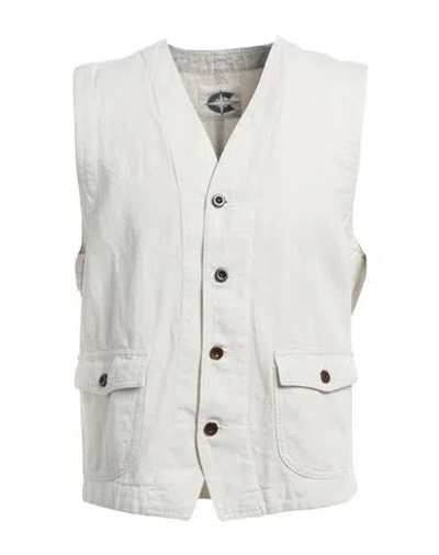 Chesapeake's Man Tailored Vest Ivory Size M Cotton, Elastane In White