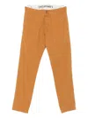 Chesapeake's Relaxed Fit Brown Trousers With Functional Pockets In Yellow