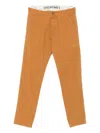 Chesapeake's Relaxed Fit Brown Trousers With Functional Pockets In Orange