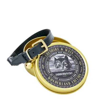 Cheshire & Wain Small Wonderland Cat Collar With Bow In Black