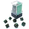Chessex Cube Mini Dice Set Jade & Gold Number