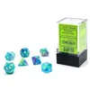Chessex Cube Mini Festive Dice Waterlily & White - Set Of 7