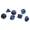 Chessex Cube Mini Gemini Dice Black-starlight & Red - Set Of 7