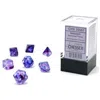 Chessex Cube Mini Luminary Nebula Nocturnal Dice, Blue - Setof 7